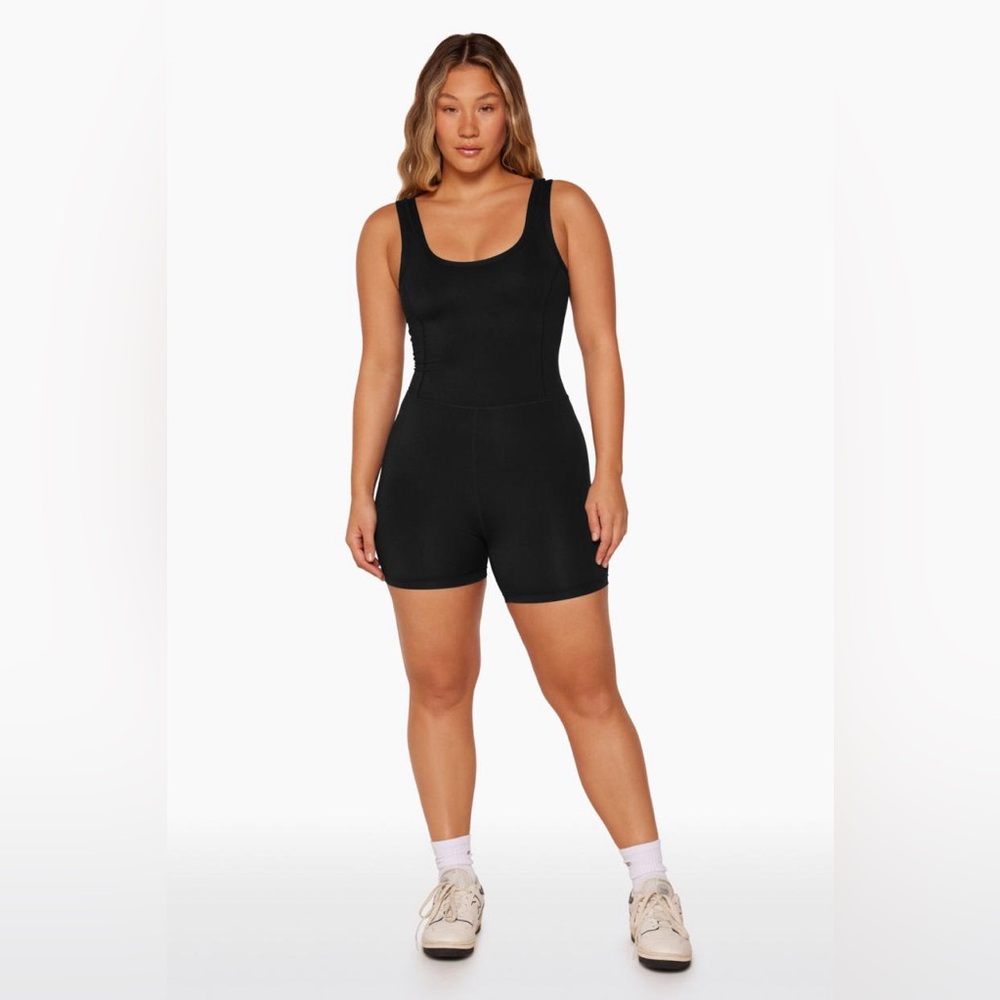 BNWT SET ACTIVE Black Sportbody Shortysuit Workout Romper - Small